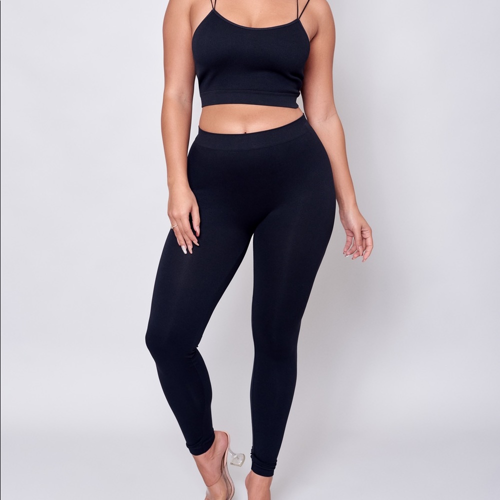Black woman’s leggings